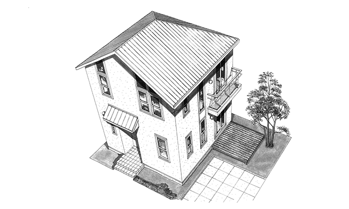 姫路市のコストを抑えた総二階の家