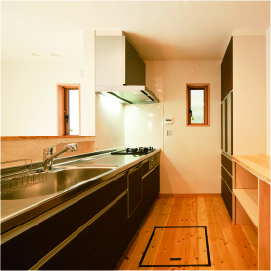姫路市の無垢の家づくりのKitchen